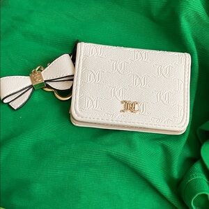 Juicy Couture White Embossed Card Holder NWT